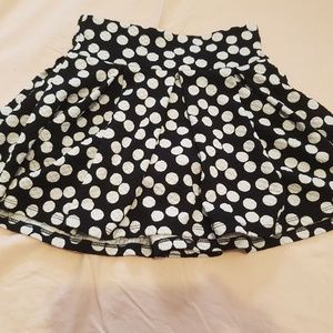 Black Poka-Dot Skirt Girls Size 8 Justice